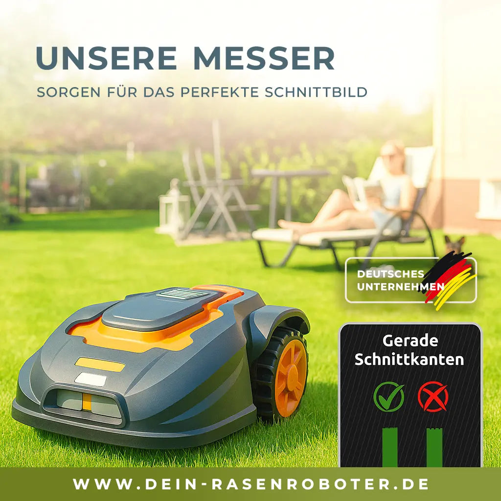 18 Titan Einloch Ersatzmesser für Primaster PMROM 600 / Practixx PX-RRM-600Wi Dein-Rasenroboter.de