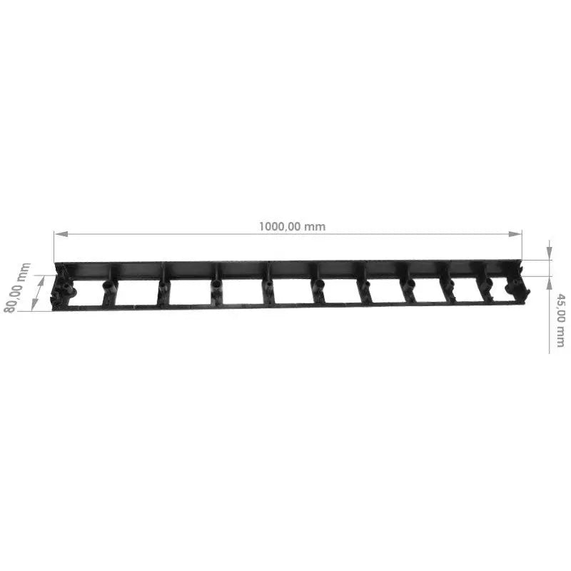 Rasenkante, 1000 mm x 80 mm x 45 mm 2 Stück – stabile Beeteinfassung für gerade Linien HaGa-Welt