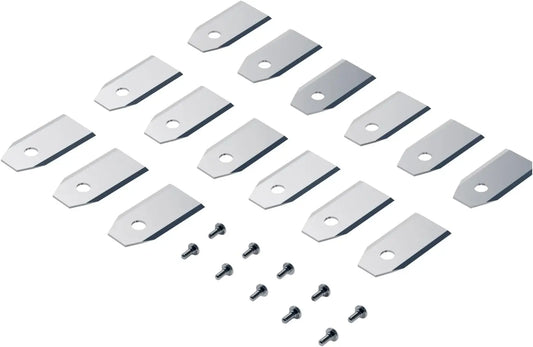 15-teiliges Original Anthbot Ersatzklingen-Set aus silbernem rostfreiem Stahl für Mähroboter.