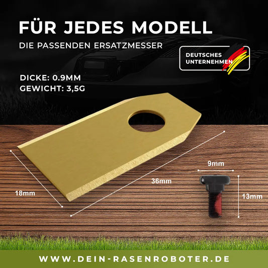 30x Titan Messer für Worx Landroid Vision 4WD WR344E | Gold Edition Dein-Rasenroboter.de