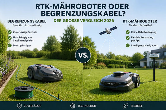 RTK-Mähroboter oder Begrenzungskabel? Welches System passt zu Ihrem Garten? Dein-Rasenroboter.de