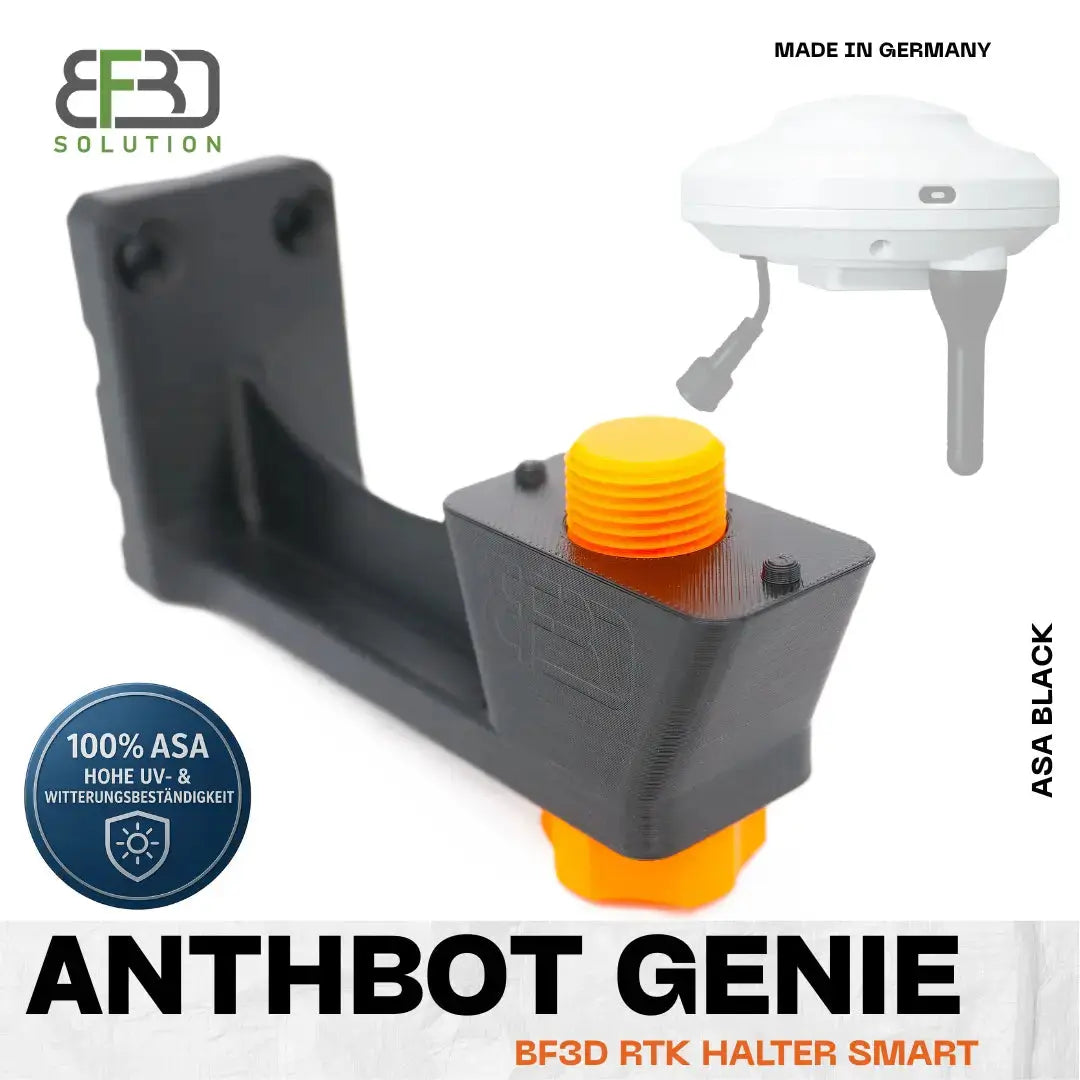 Offizieller Anthbot Fachhändler Service: Montage-Optimierung der RTK-Station für Anthbot Genie 600 bis 3000 mit der präzisen BF3D Wandhalterung.