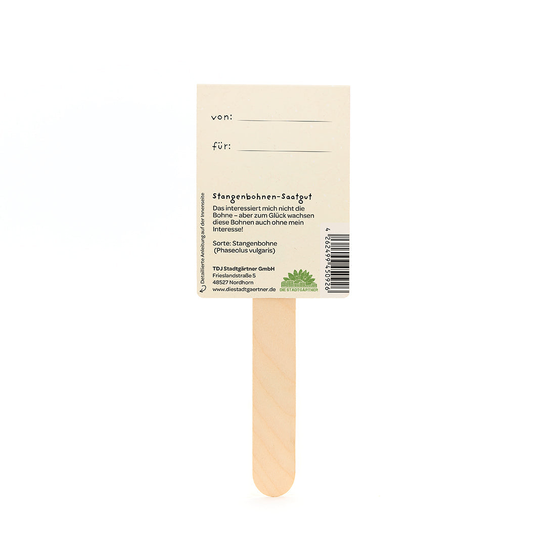 "Das interessiert mich nicht." - Die Bohne. - Saatgruß (BIO)