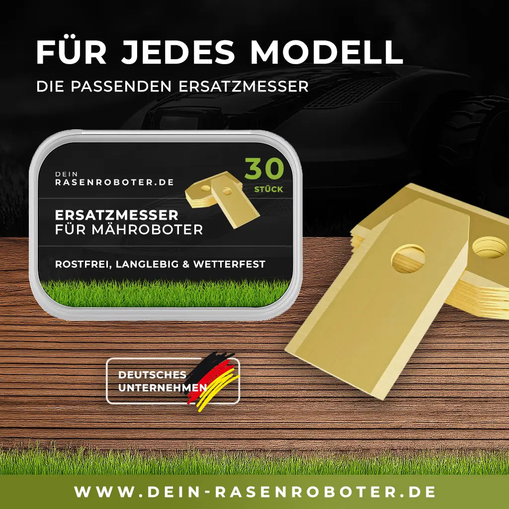 30 rostfreie Titan Ersatz-Messer-Klingen für Roborock Mähroboter / Rasenroboter