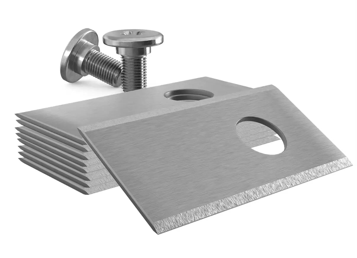 30er Set Premium Edelstahl Ersatzmesser Silber universal für alle Parkside Mähroboter inkl. 30 passgenauer Spezialschrauben