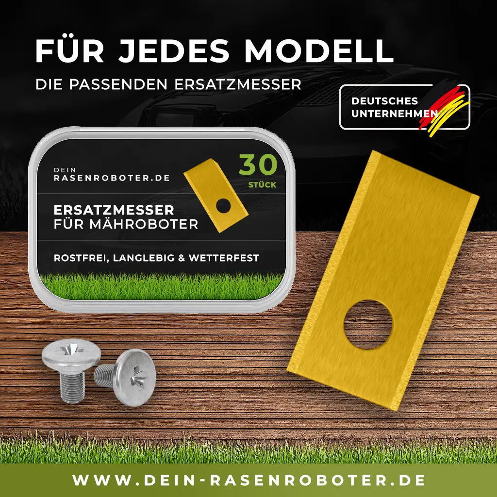30er Set Premium Titan Ersatzmesser Gold für Parkside PMRDA 20-Li B2 inkl. 30 Spezialschrauben – Maximale Härte