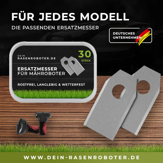 30x Edelstahl Klingen Messer für Sunseeker X5 & X5 Plus RTK | 36x18x0,9mm