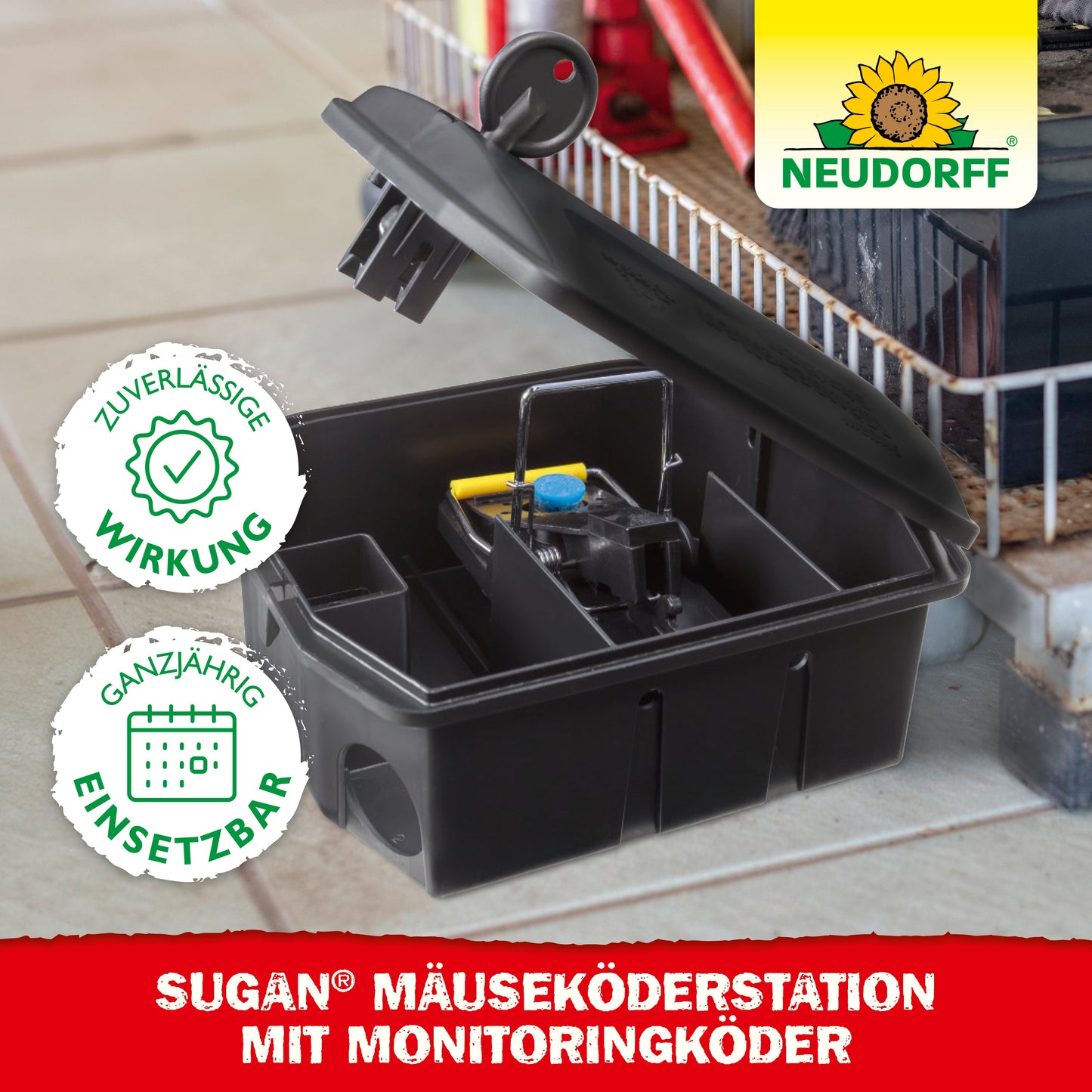 Sugan MäuseKöderStation mit Monitoringköder