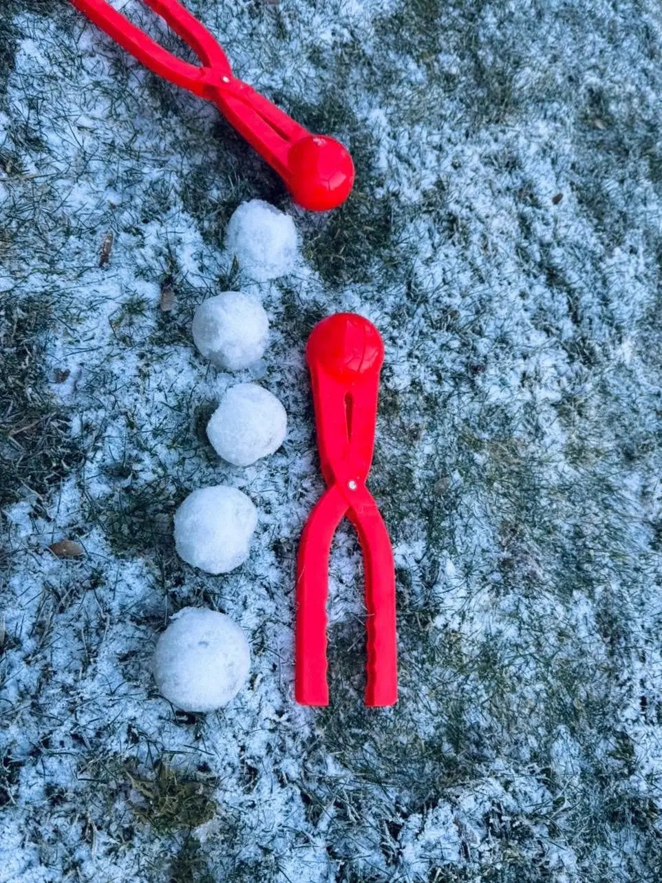 Rot SNOWBALL MAKER Schneeballzange |  Schneeballformer | Schneeball Zange 34 cm