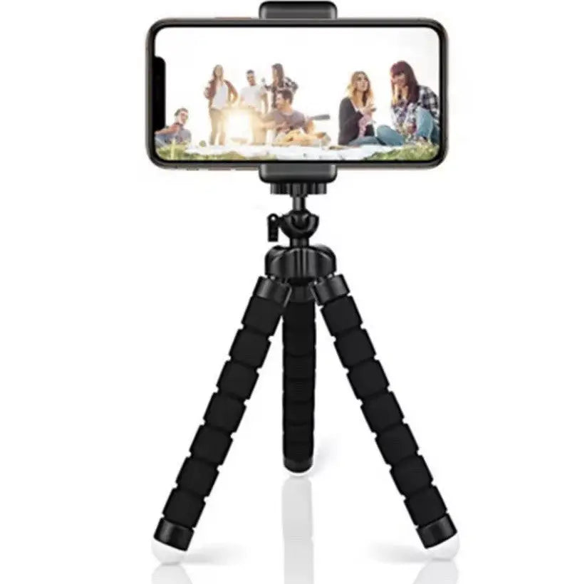 Schwarzes Smartphone Stativ Handy Tripod Klemmstativ Selfie Flexibel Universal