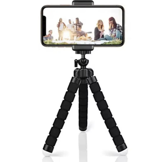 Schwarzes Smartphone Stativ Handy Tripod Klemmstativ Selfie Flexibel Universal