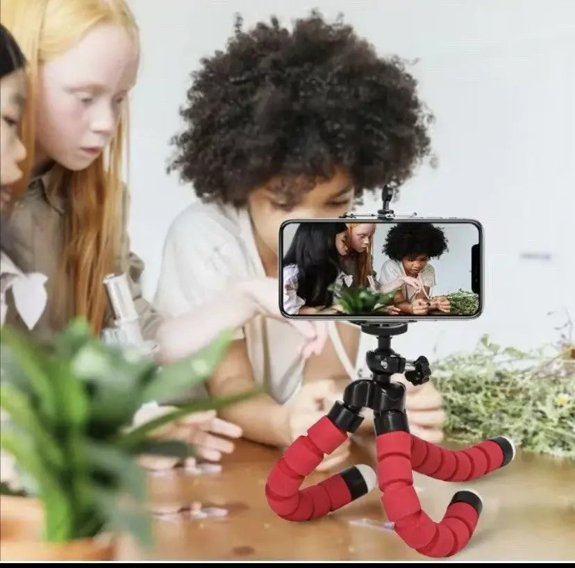 Schwarzes Smartphone Stativ Handy Tripod Klemmstativ Selfie Flexibel Universal
