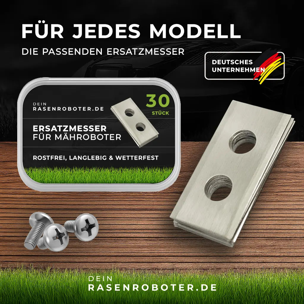 30 Edelstahl Ersatz-Klingen-Messer für Mähroboter Mammotion Yuka mini 1000