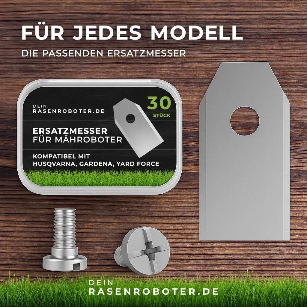 30 Ersatz-Klingen-Messer für Mähroboter YARDCARE V100,  YARDCARE E400, M800Plus