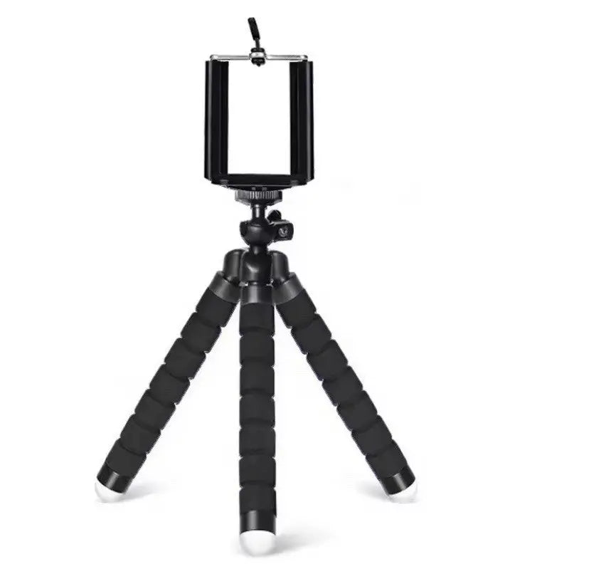 Schwarzes Smartphone Stativ Handy Tripod Klemmstativ Selfie Flexibel Universal