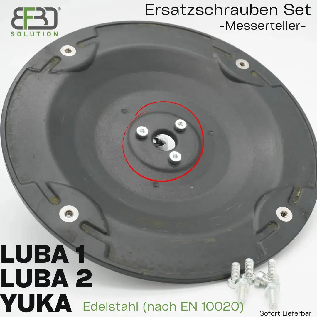 6x Edelstahl Schrauben für Mammotion® LUBA & YUKA Mähroboter Messerteller