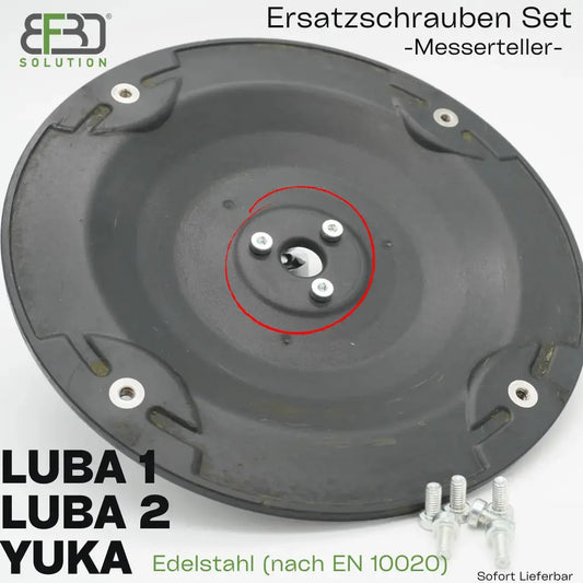 6x Edelstahl Schrauben für Mammotion® LUBA & YUKA Mähroboter Messerteller