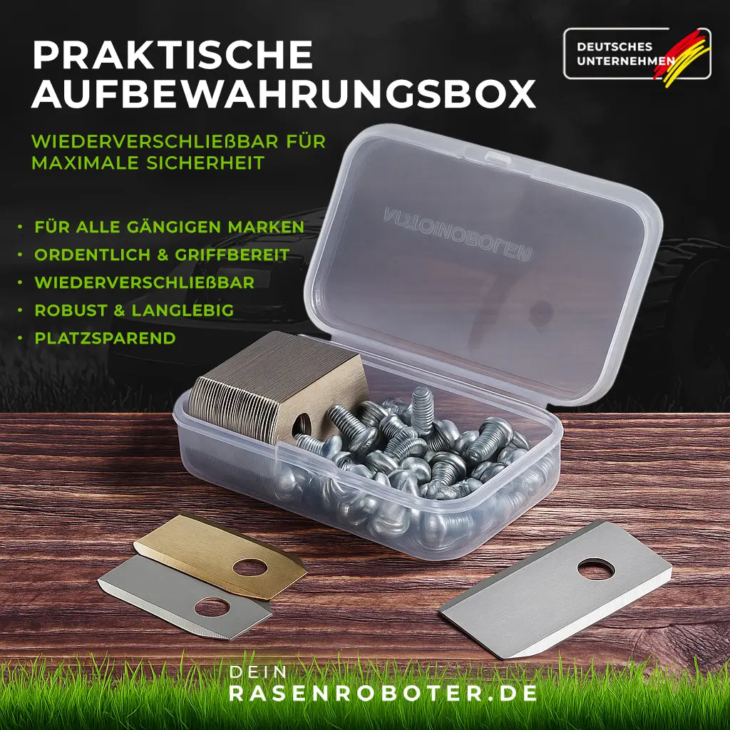 „Gardena R38Li Ersatzklingen aus Titan – 30 Stück inklusive Schrauben, kompatible Mähroboter-Messer“