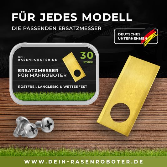 30 rostfreie Titan Ersatz-Messer-Klingen für ZOEF Robot MT2000Z ( Robotmower Hans )