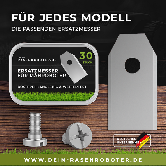 30 rostfreie Edelstahl Ersatz-Messer-Klingen für Redkey MGC1000 Mähroboter