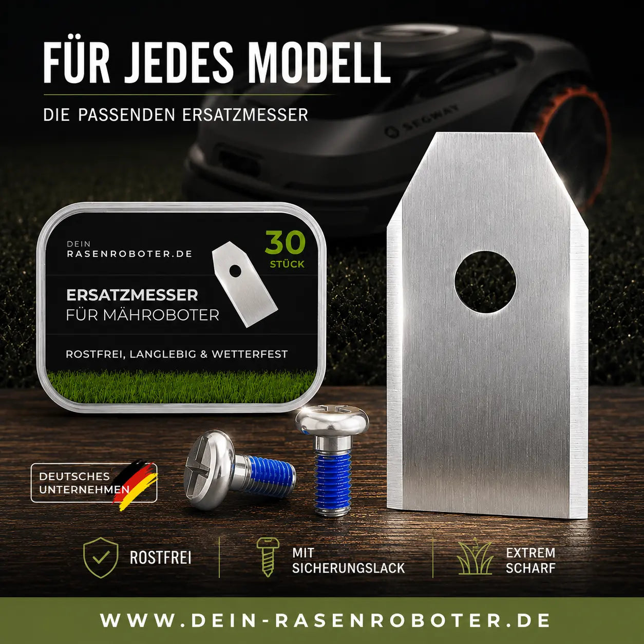Edelstahl Ersatzklingen Segway Navimow H220E + H230E – 30 Stück 1