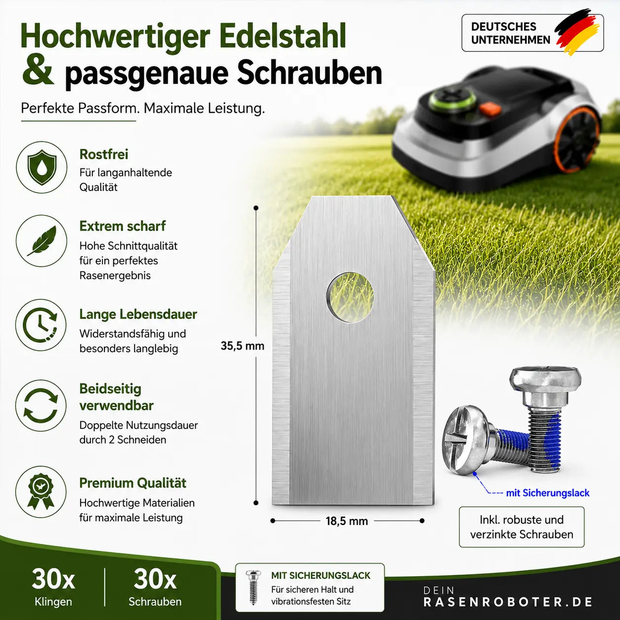 Edelstahl Ersatzklingen Segway Navimow i206E-AWD + i210E-AWD  5