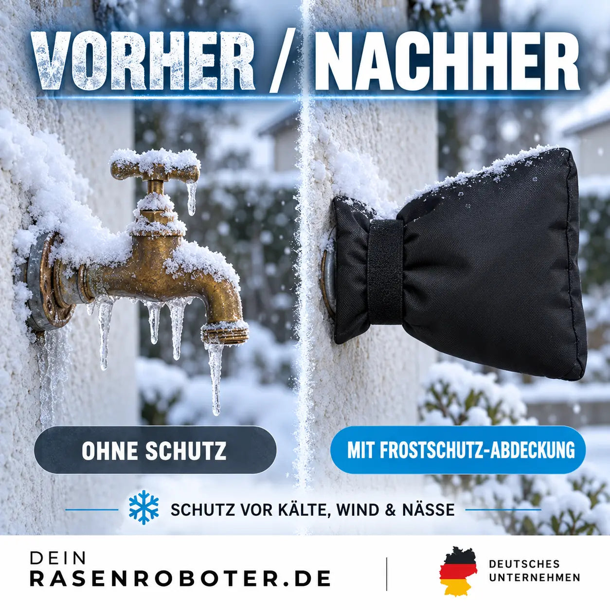 Frostschutz für Gartenwasserhahn einfache Montage