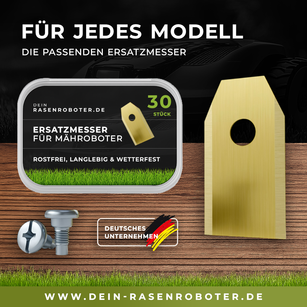 Gardena Sileno City Ersatzklingen Titan 30 Stück – kompatible 1-Loch Ersatzmesser inkl. Schrauben