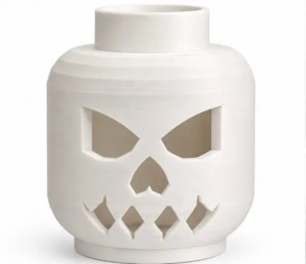 Halloween Totenkopf für LED Kerze als Tisch Fensterbank und Regal Deko