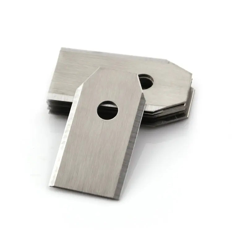 Technische Zeichnung der HYgreen GOMOW 1500 Messer: 35 mm Länge, 18 mm Breite, 0,75 mm Stärke.