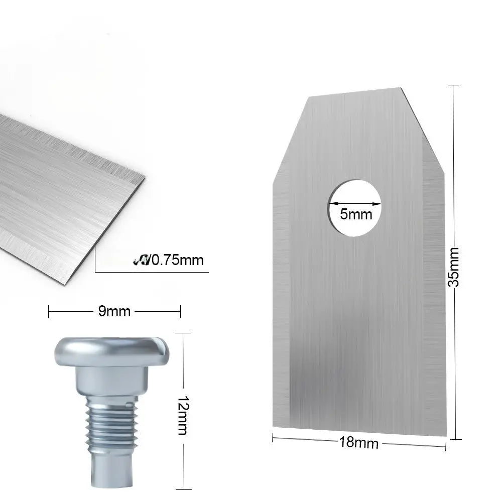 Detailansicht der HYgreen GOMOW Ersatzklinge aus Edelstahl mit 5,20 mm Lochbohrung.