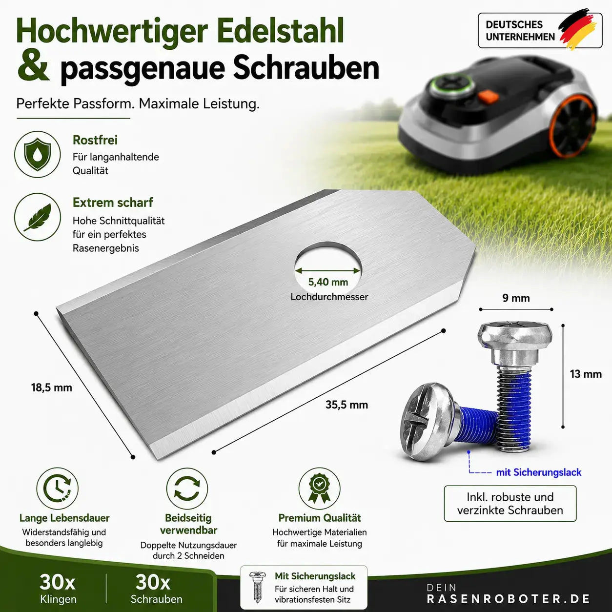 Segway Navimow i105 | i105E Klingen - Messer Edelstahl 2
