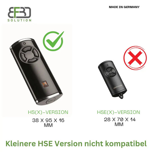 Wandhalterung für Hörmann® Handsender HS5 / HS4 / HS1-868-BS Fernbedienung nicht kompatibel