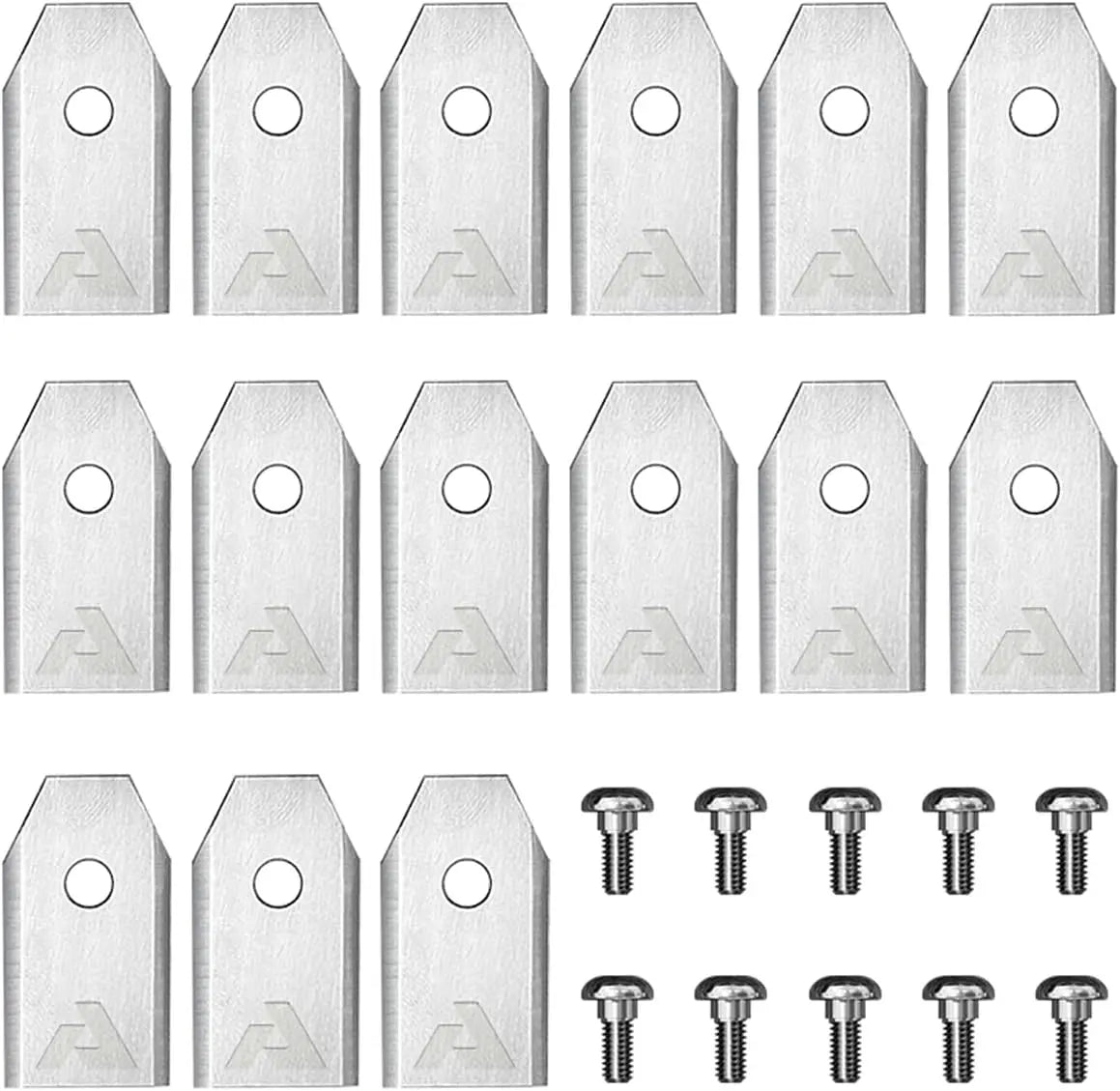 15-teiliges Original Anthbot Ersatzklingen-Set aus silbernem rostfreiem Stahl für Mähroboter.