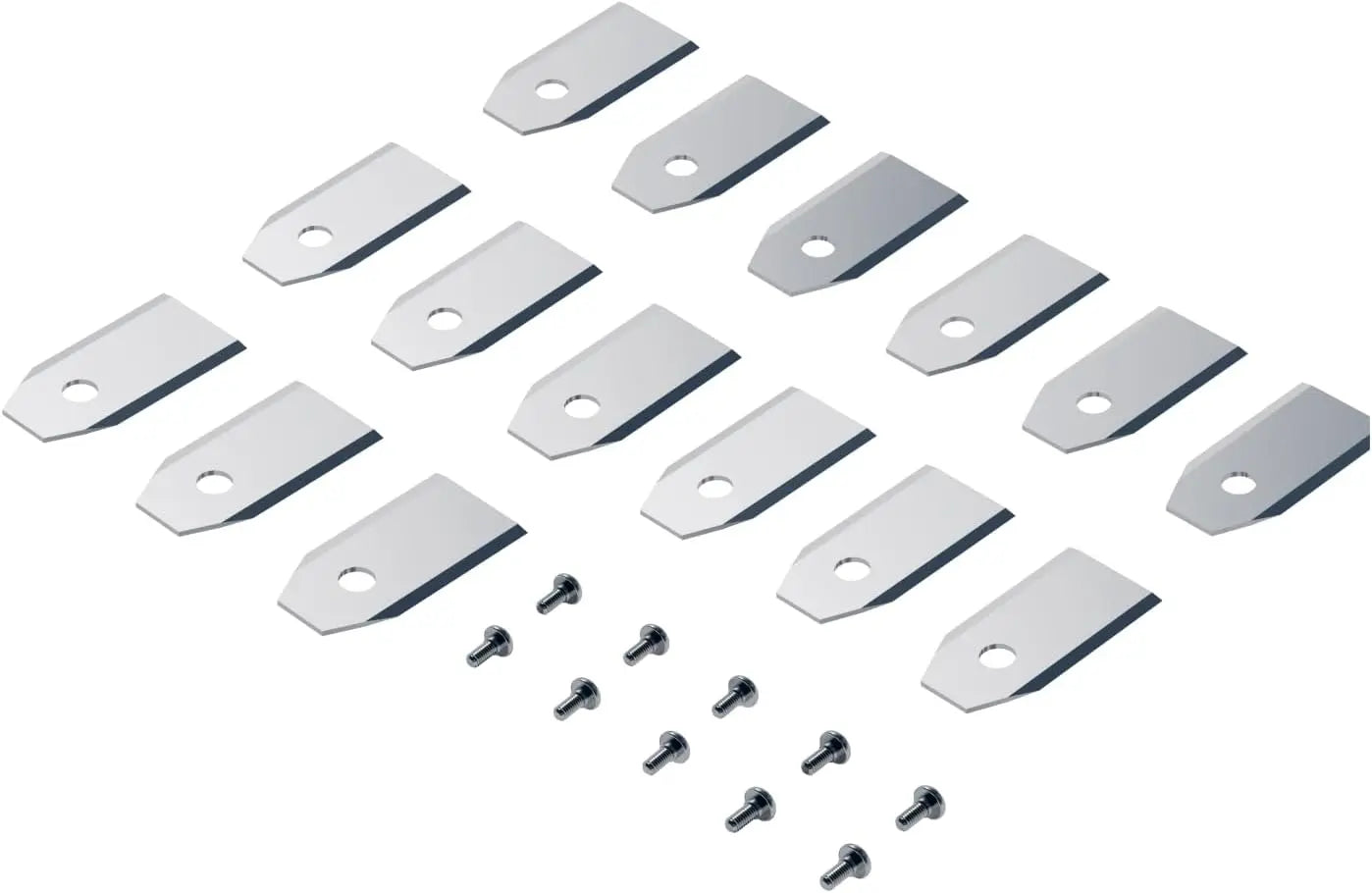 15-teiliges Original Anthbot Ersatzklingen-Set aus silbernem rostfreiem Stahl für Mähroboter.