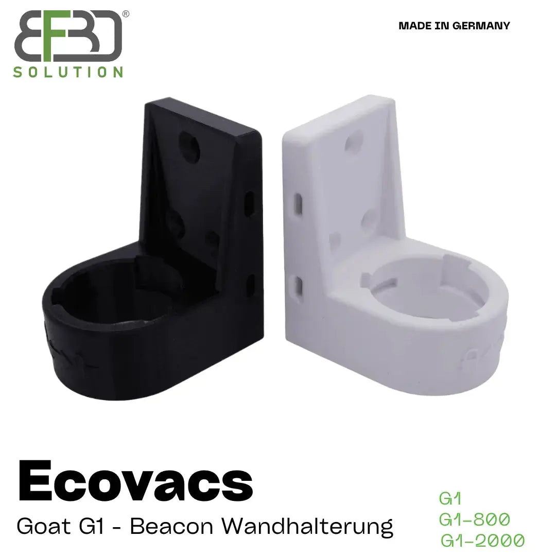Schwarzer Wandhalterungsadapter für Ecovacs GOAT G1 Navigations-Beacons – Draufsicht.