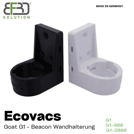 Schwarzer Wandhalterungsadapter für Ecovacs GOAT G1 Navigations-Beacons – Draufsicht.
