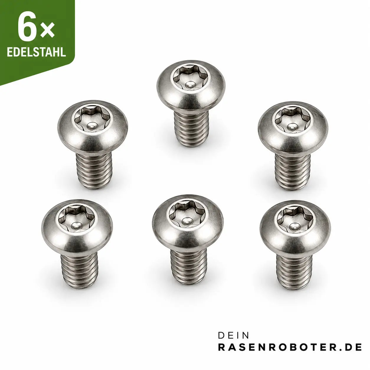 6er-Set Edelstahl Ersatzschrauben mit Torx TX20 für Messerteller von Husqvarna Automower Mährobotern