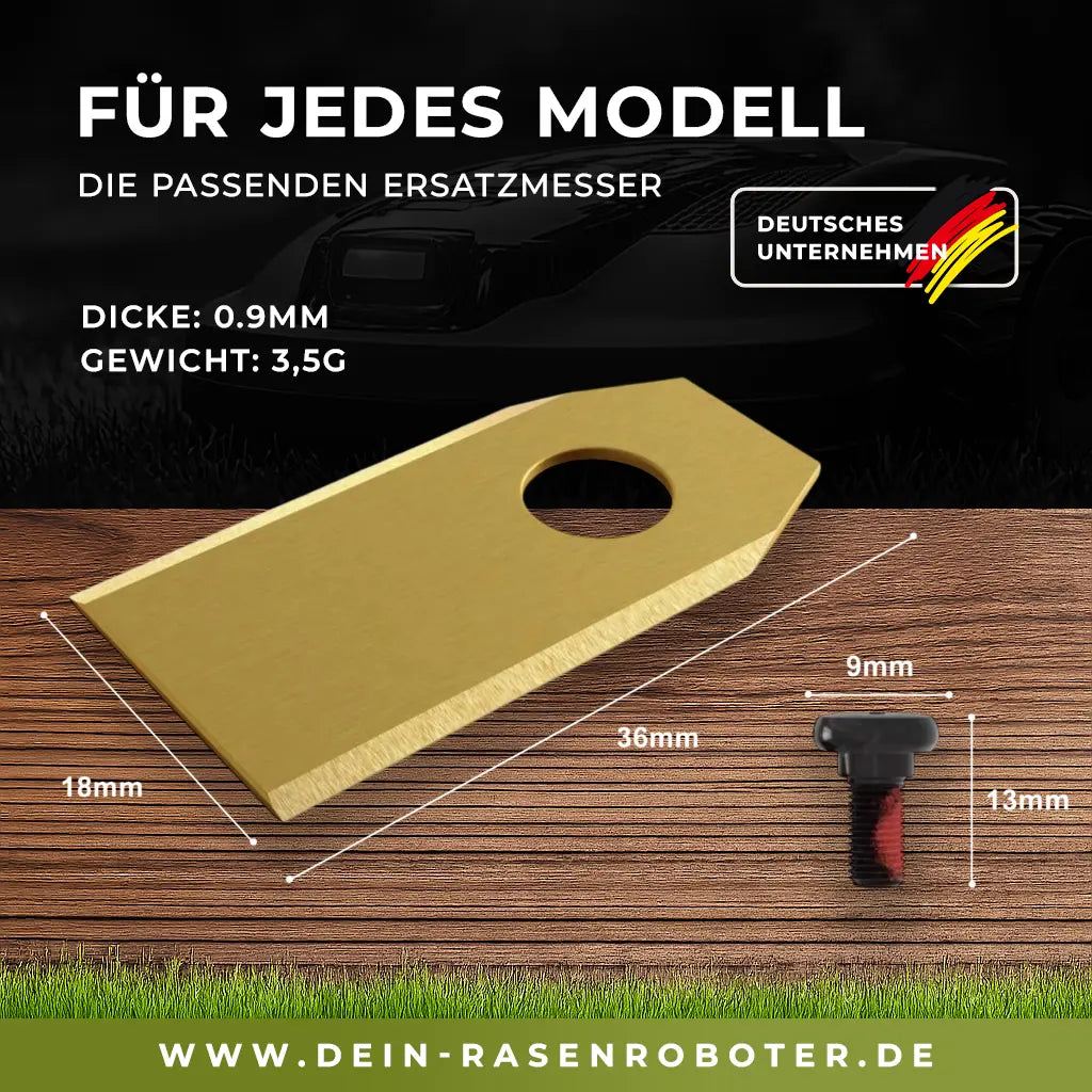 30x Titan Messer für Worx Landroid Vision 4WD WR344E | Gold Edition Dein-Rasenroboter.de