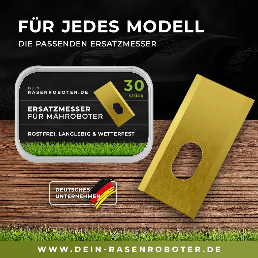 Goldene Titan-Nitrid Ersatzklingen 36mm x 0,90mm für Mova ViAX 250 und 300 Mähroboter