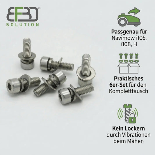 Edelstahl Schrauben Set für Messerteller von Segway Navimow Mährobotern