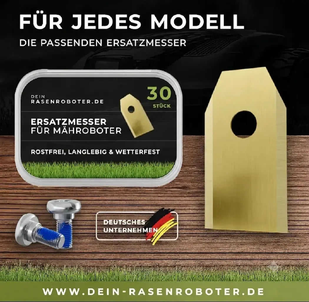 30er Set Premium Titan Ersatzklingen mit Titancarbid-Beschichtung und Schrauben passend für Segway Navimow i210 LiDAR Mähroboter