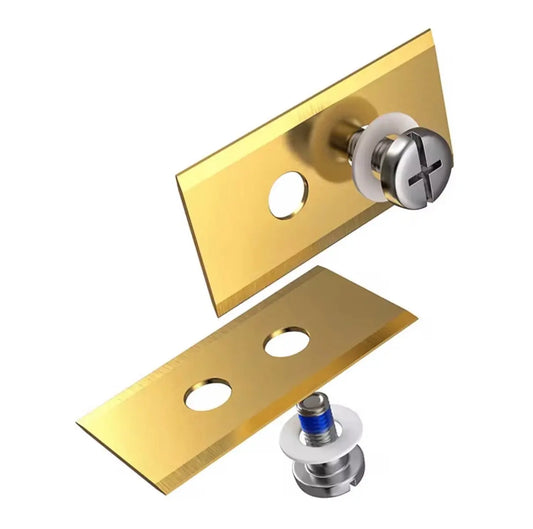 Maße der Titanmesser für Mammotion Yuka 1000: 36 x 19,5 x 1,0 mm